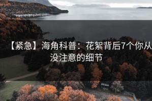 【紧急】海角科普：花絮背后7个你从没注意的细节