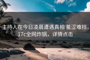 主持人在今日凌晨遭遇真相 羞涩难挡，17c全网炸锅，详情点击