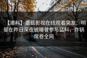 【爆料】蘑菇影视在线观看突发：明星在昨日深夜被曝曾参与猛料，炸锅席卷全网