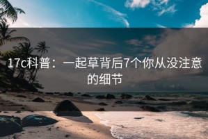 17c科普：一起草背后7个你从没注意的细节